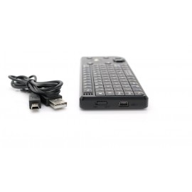 Portable Mini 2.4G 70-Key Wireless Keyboard with USB Receiver