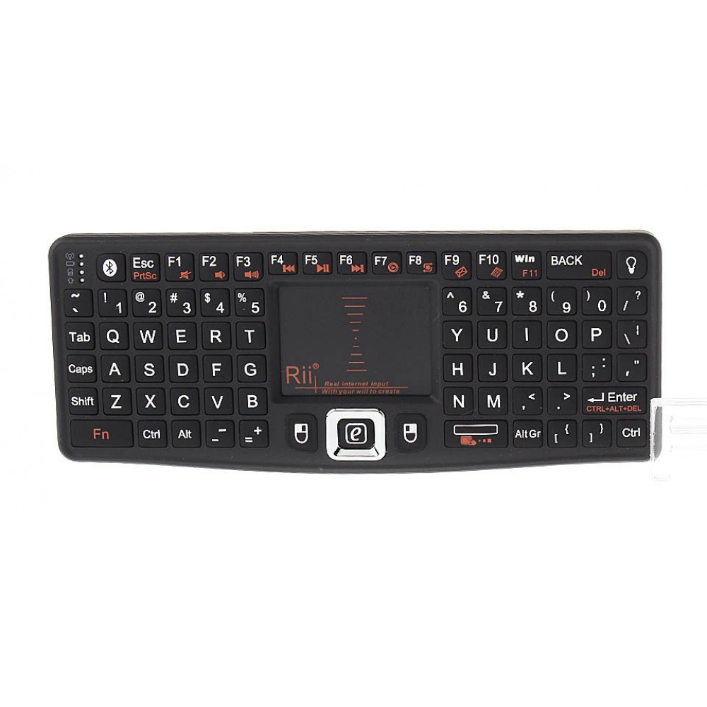 Mini Handheld Rechargeable 79-Key Wireless Bluetooth QWERTY Keyboard with Touchpad