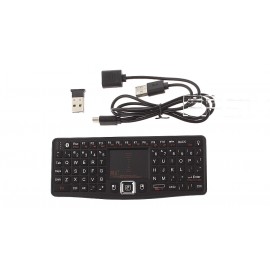 Mini Handheld Rechargeable 79-Key Wireless Bluetooth QWERTY Keyboard with Touchpad