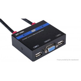 MT-VIKI MT-281KL 2-Port USB VGA KVM Switch Box